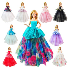 Load image into Gallery viewer, Nesest Fashion Handmade 7 Doll items /lot Accessories Princess Wedding dress for Barbie Game Birthday DIY Gift Toy For Children