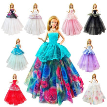 Load image into Gallery viewer, Nesest Fashion Handmade 7 Doll items /lot Accessories Princess Wedding dress for Barbie Game Birthday DIY Gift Toy For Children